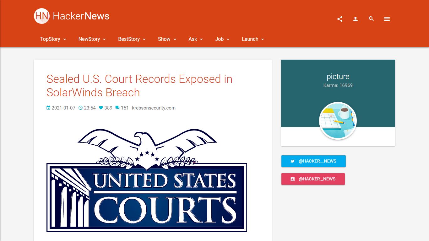 Sealed U.S. Court Records Exposed in SolarWinds Breach